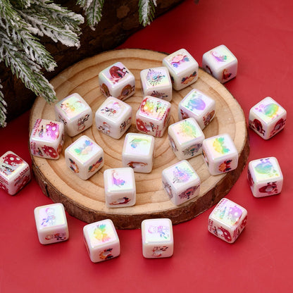 White Square Acrylic Beads