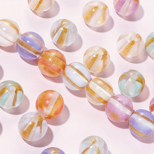 Glacier Acrylic Round Beads