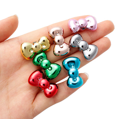 10pcs 15x26mm Christmas Bow Acrylic Beads