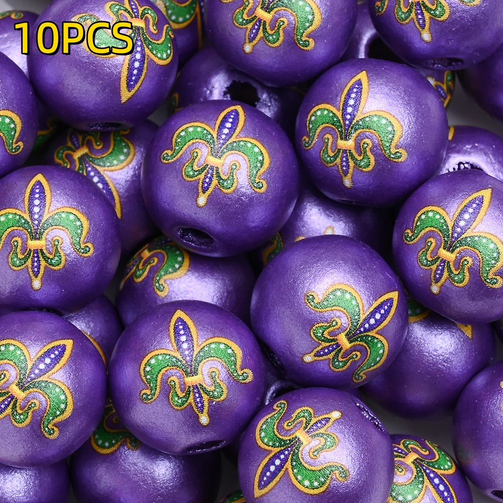 10pcs/set 16mm Carnival Wooden Beads