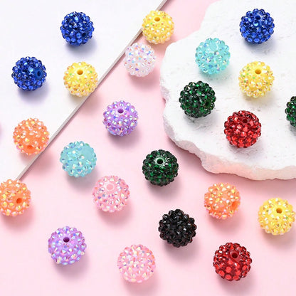 5/10/20/50pcs 14x16mm Mix Color Acrylic Rhinestone Beads