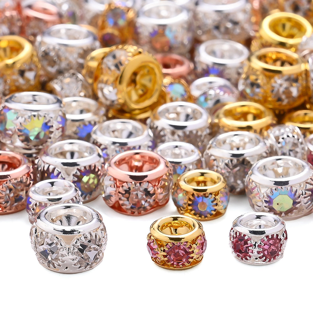 Retro Large Hole Barrel Beads