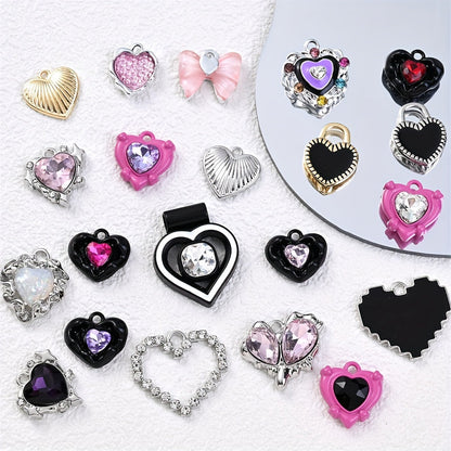 Heart Rhinestone Pendant Set