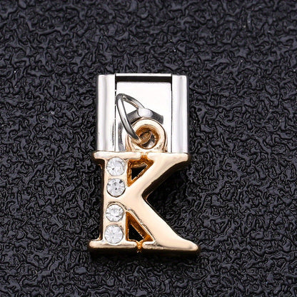1PC Rhinestone A-Z Letter Modular Bracelet Charm Set