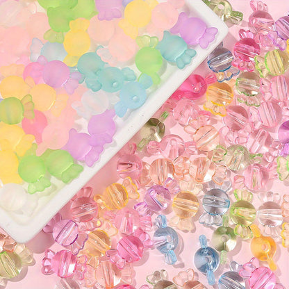 Clear Matte Candy Acrylic Beads
