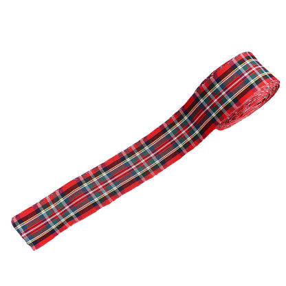Christmas Plaid Polyester Ribbon