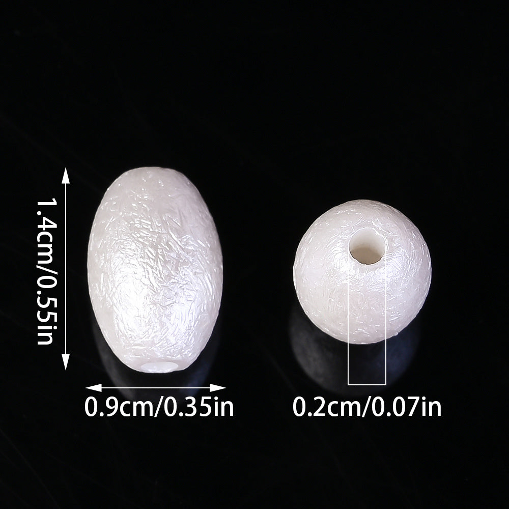 Acrylic Wrinkle Oval Beads
