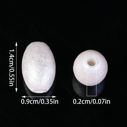 Acrylic Wrinkle Oval Beads