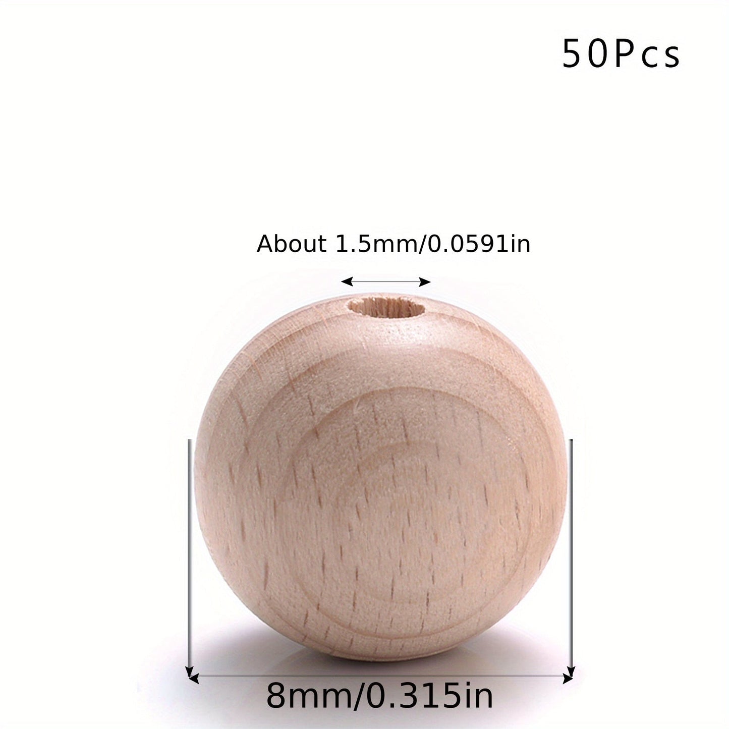 Round Wooden Beads