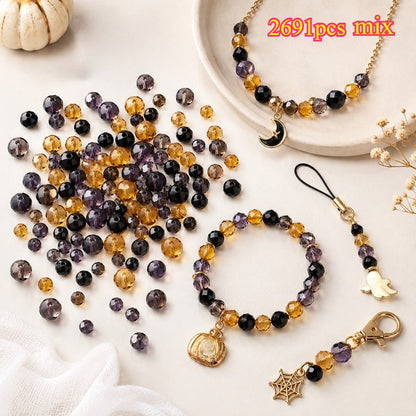 2691pcs Halloween Glass Bead Set