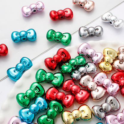 10pcs 15x26mm Christmas Bow Acrylic Beads