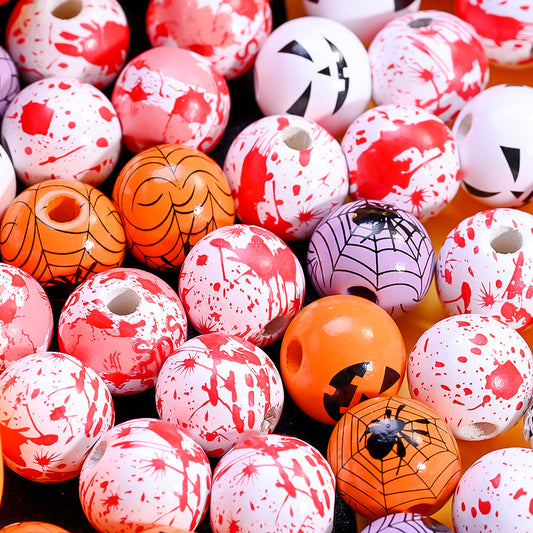 Halloween Wood Beads