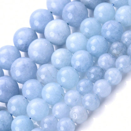 4/6/8/10mm Aquamarine Blue Stone Loose Beads