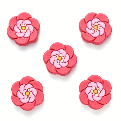 Mixed Flower Silicone Beads