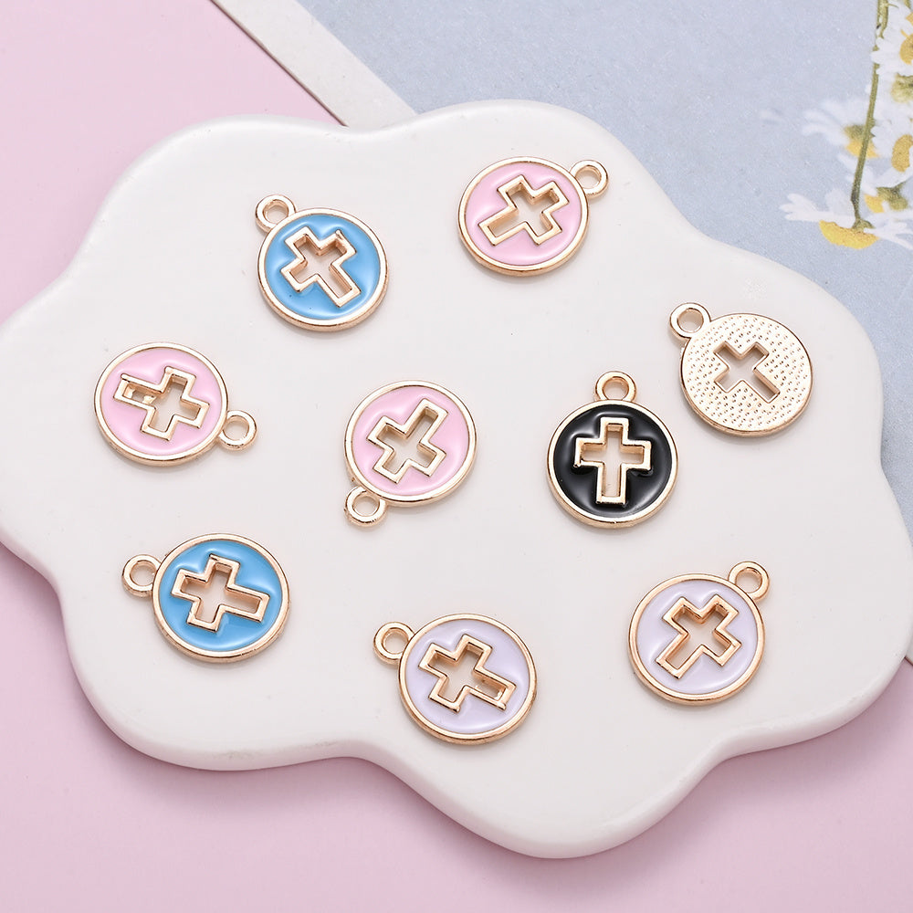 Enamel Cross Pendant Charms