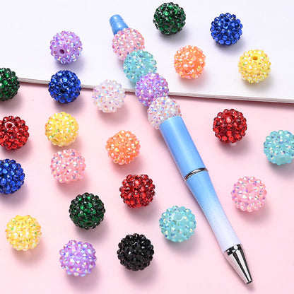 Shiny Rhinestone Bayberry Ball Beads