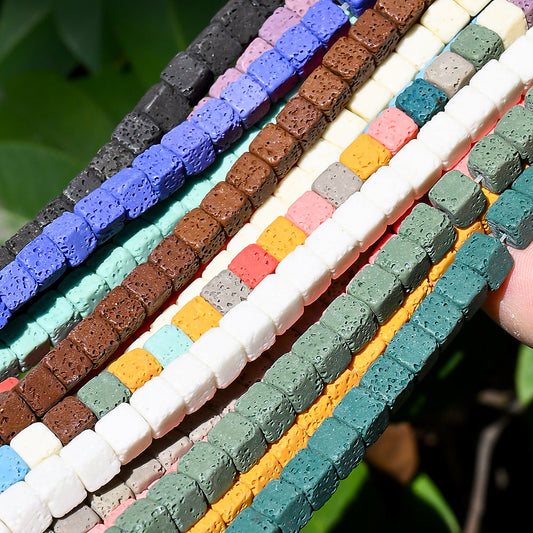 Minimalist Square Stone Bead