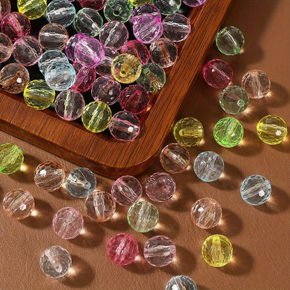 Mixed Color Transparent Cut-Off Acrylic Beads