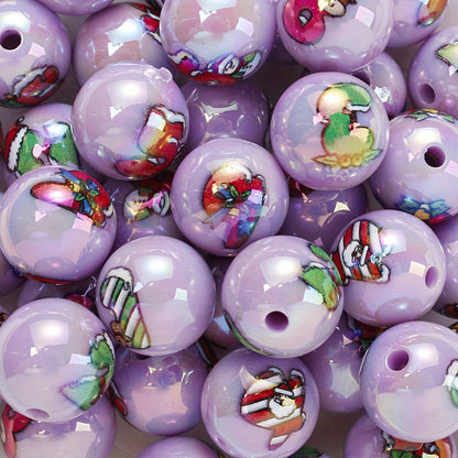 Christmas Printed Acrylic Beads