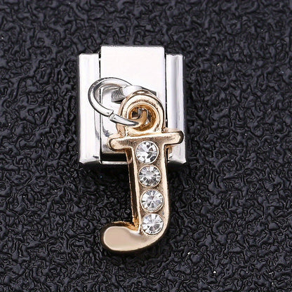 1PC Rhinestone A-Z Letter Modular Bracelet Charm Set