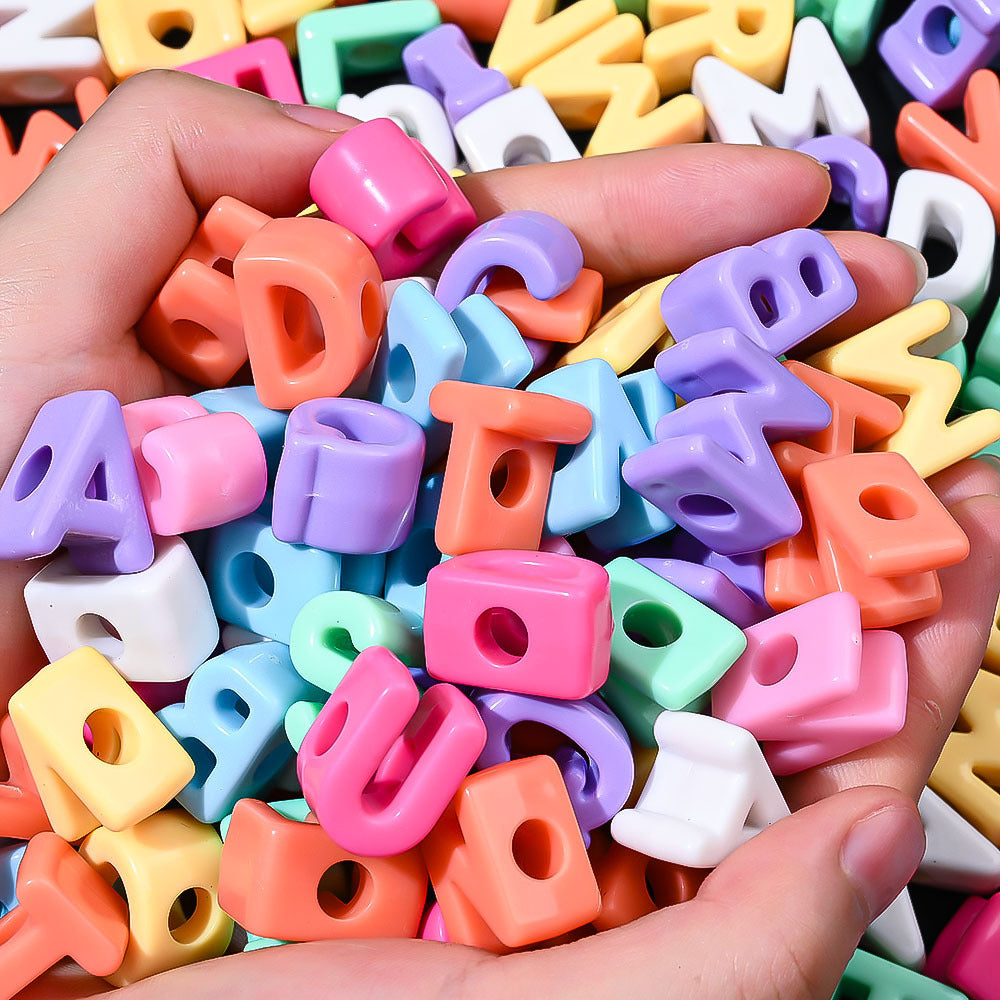 500G Bulk Alphanumeric Acrylic Bead Mix