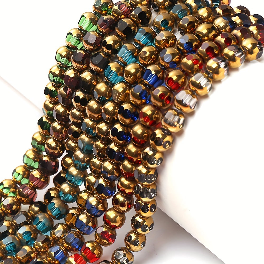 1 Strand About 43pcs 8mm 8-Sided Glass Beads