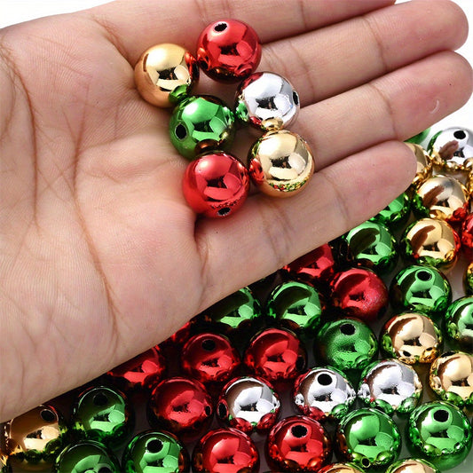 Christmas Round Acrylic Beads