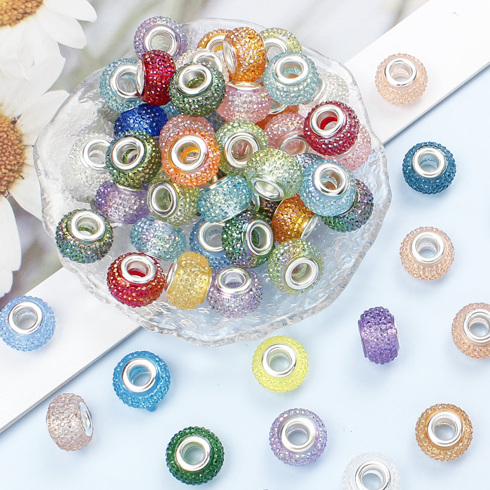 Mixed Color Resin Large Hole Beads