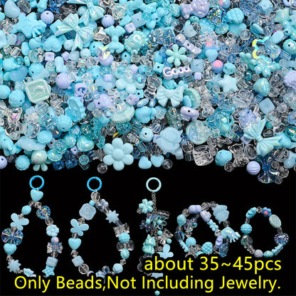 40g/bag Summer Color Acrylic Mixed Beads