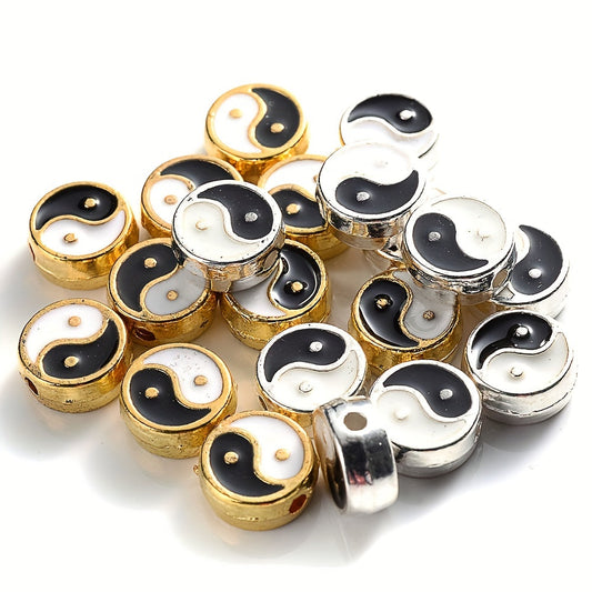 Enamel Tai Chi Yin Yang Beads