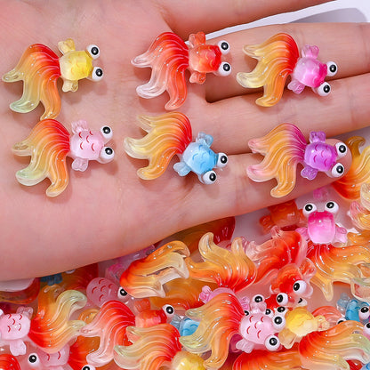 Luminous Goldfish Resin Patch Beads