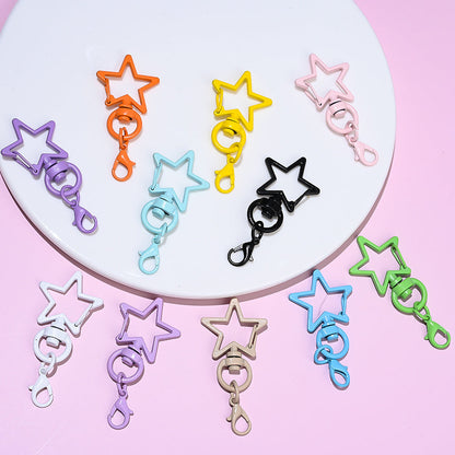 20PCS Multicolor Heart Keychain Buckle Set with Lobster Clasps