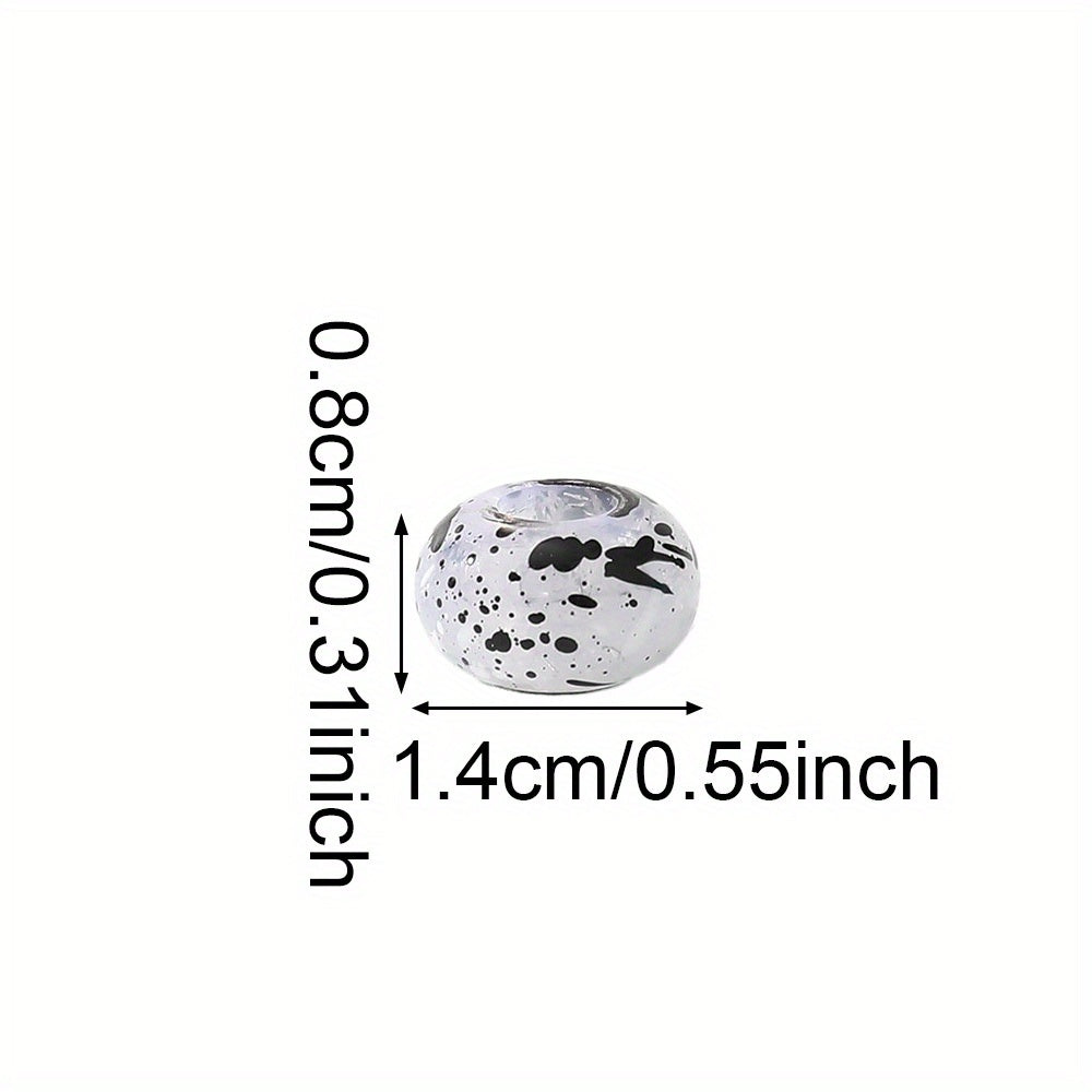 20pcs 8x14mm Bohemian Style Acrylic Large Hole Beads