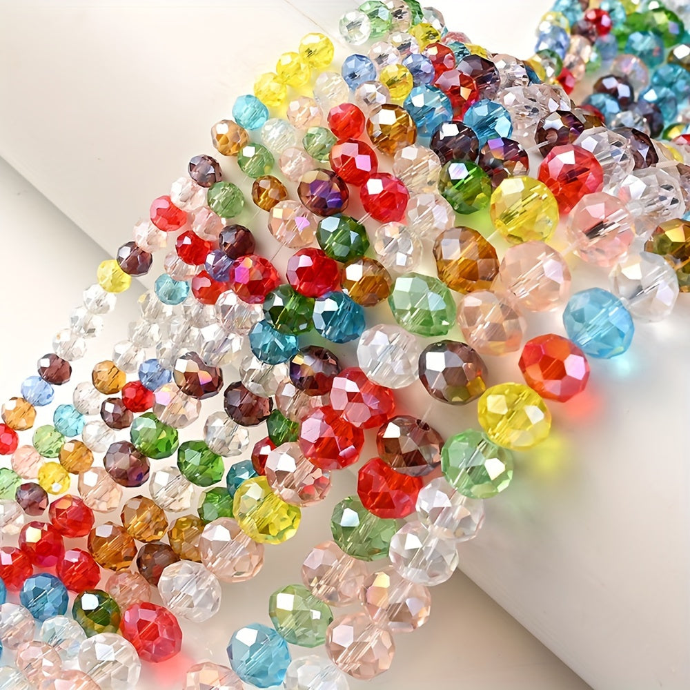 80PCS 6mm Flat Glass Spacer Bead Set