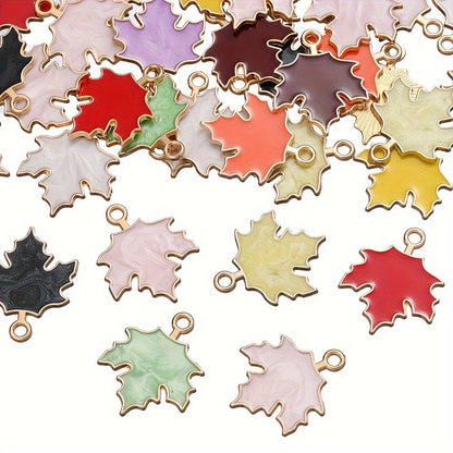 10PCS Alloy Maple Leaf Pendant Set