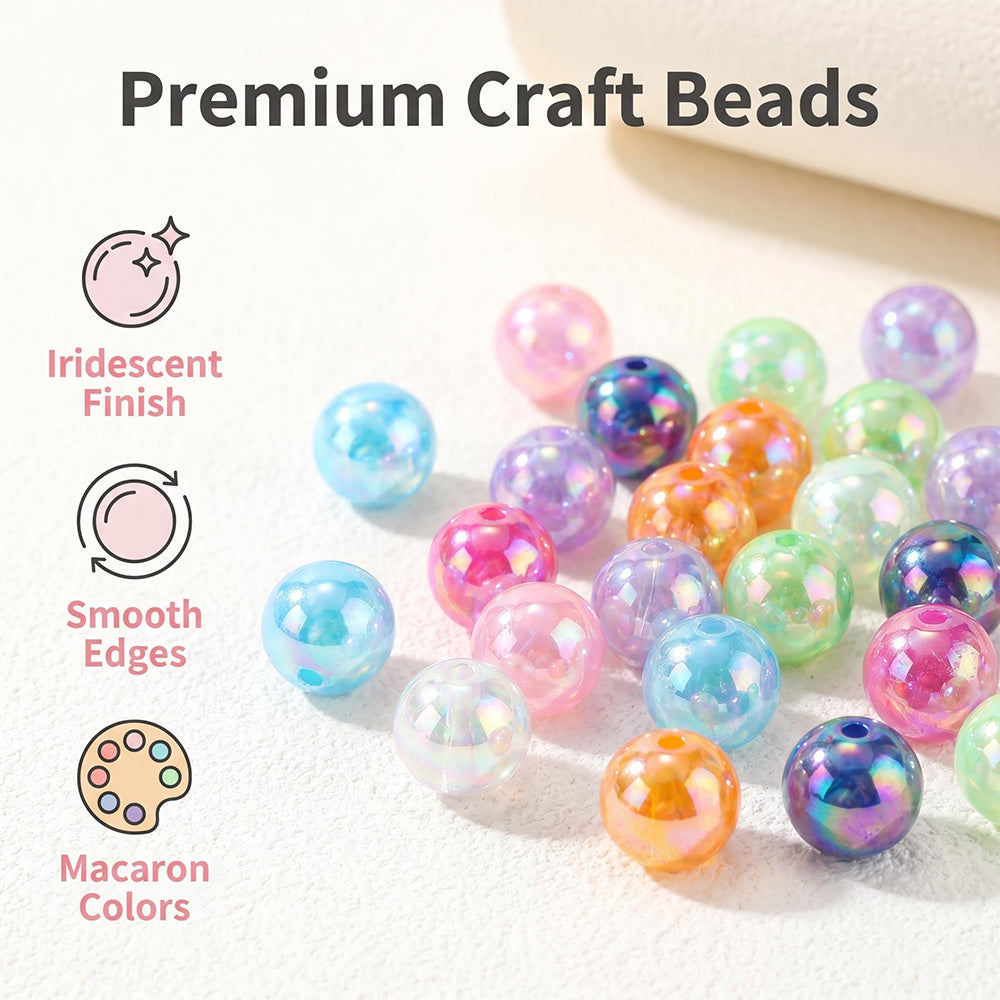390/650/1300/2600pcs Acrylic Sparkling Spacer Beads