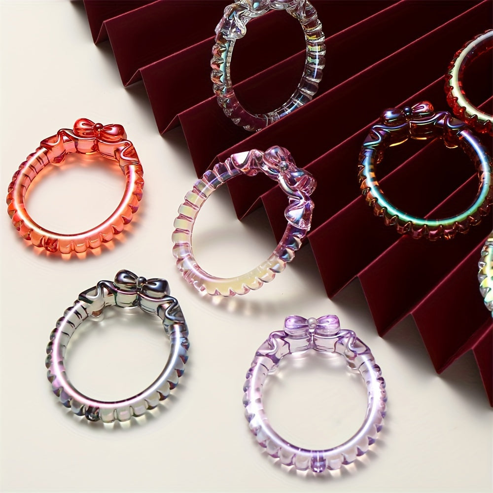 Wave Line Hollow Resin Beads