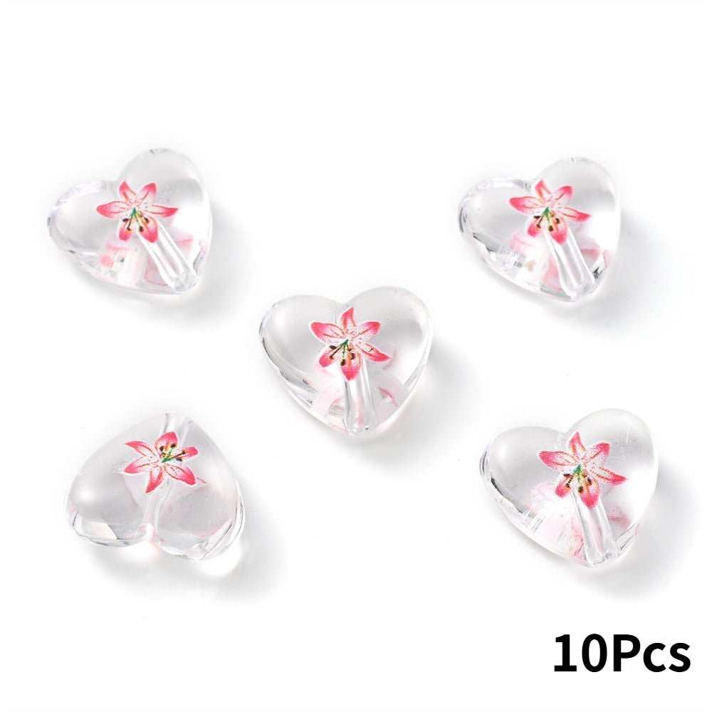 Transparent Acrylic Flower Beads