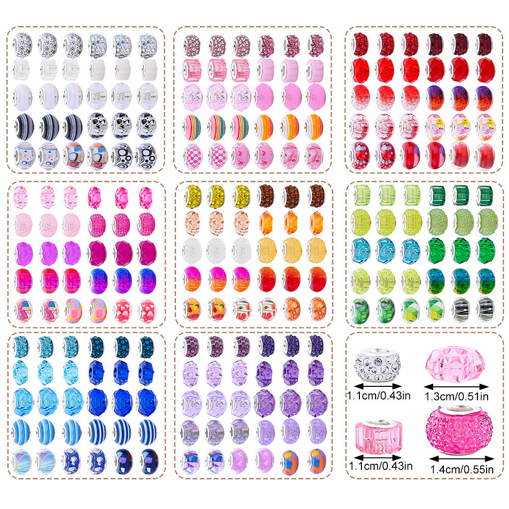 Resin Big Hole Beads Set