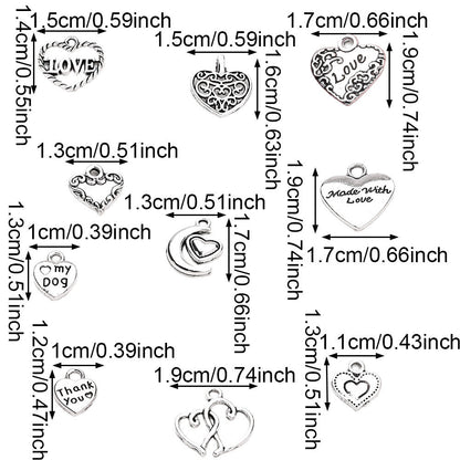 Vintage Metal Heart Pendants