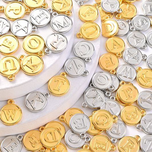 Acrylic Letter Round Pendants