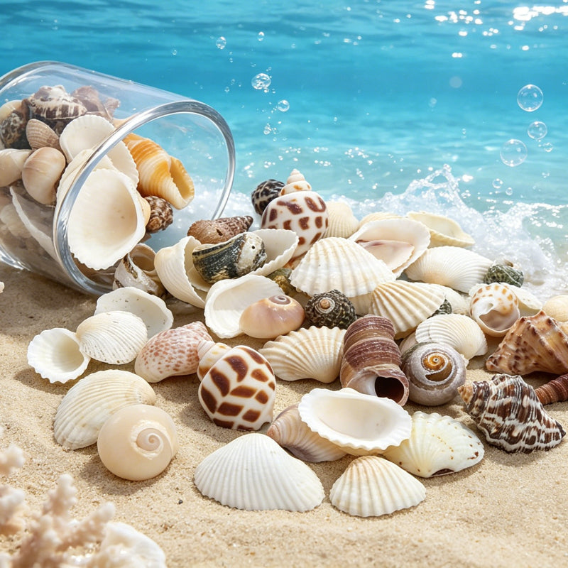 200pcs Tiny Artificial Sea Shells Beads