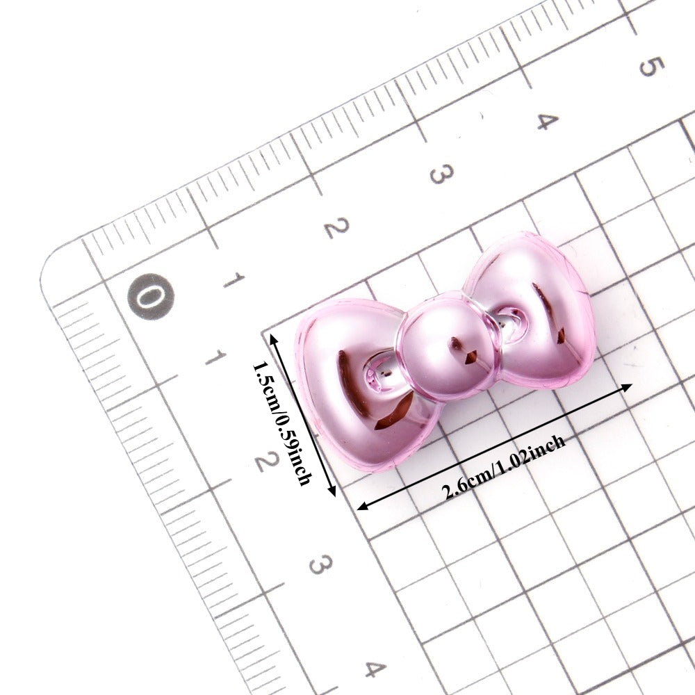 10pcs 15x26mm Christmas Bow Acrylic Beads