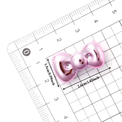 10pcs 15x26mm Christmas Bow Acrylic Beads