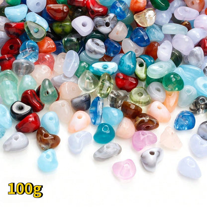 20/60/100g 4-9mm Acrylic Asymmetric Shape Beads