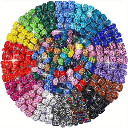 10pcs/lot Colorful European Style Rhinestone Spacer Beads