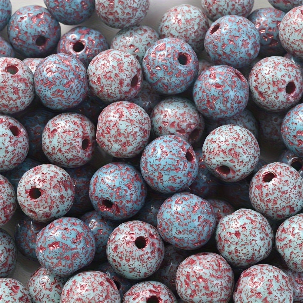 20PCS 12mm Curved Cut Round Acrylic Spacer Beads