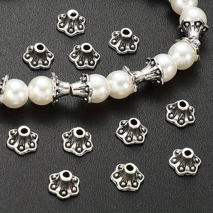 50pcs Alloy Morning Glory Spacer Beads