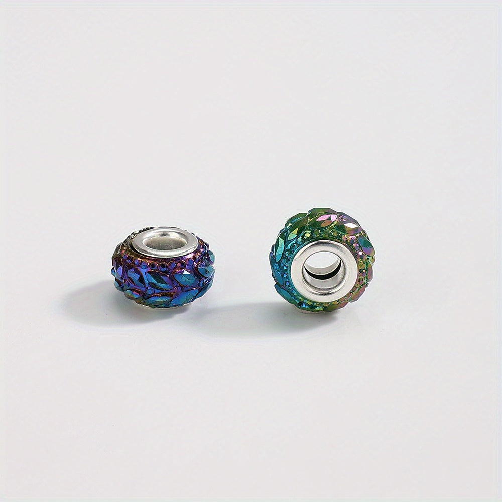 20pcs 14x8mm Resin Mixed Color Flat & Round Beads