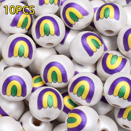 10pcs/set 16mm Carnival Wooden Beads